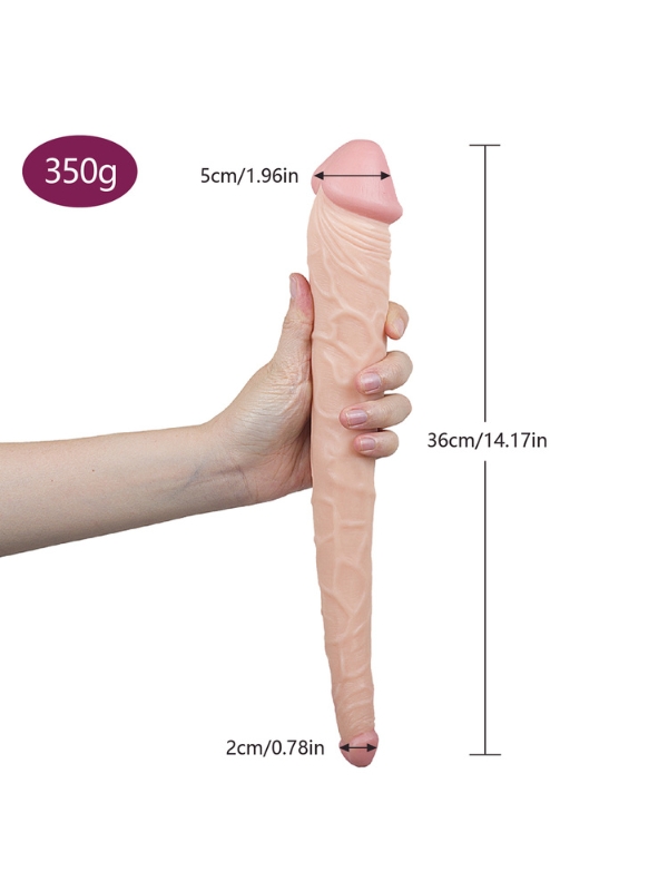 Censan 36 CM Çift Taraflı Lezbiyen Dildo