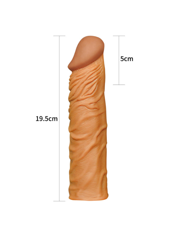Censan Add 2" Pleasure X Tender Penis Sleeve Brown