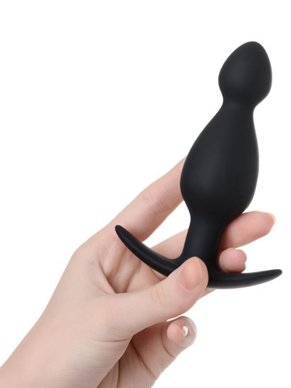 CENSAN Anal Plug boyut M silikon siyah 11,5 cm
