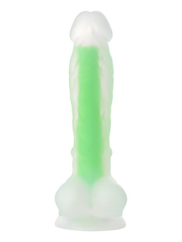Censan Beyond Clark Glow Gece Parlayan Yeşil Dildo Silikon Şeffaf 22 cm