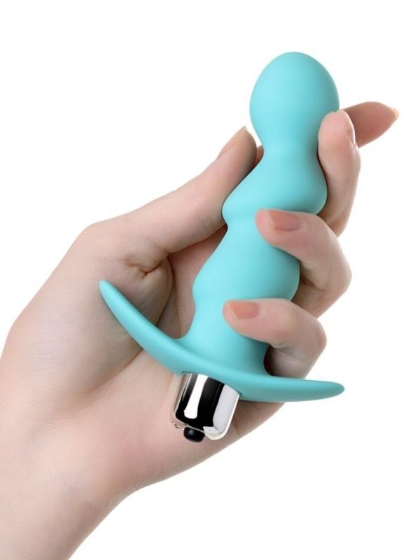 Censan Bland Anal Vibratör Plug Mavi 12 cm