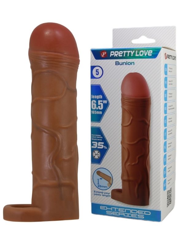Censan Bunion Gerçek Hissiyatlı Uzatıcı Penis Kılıfı Brown
