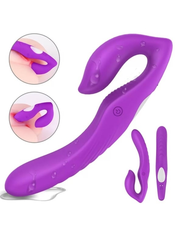 Censan Çift Titreşim Motorlu Strapless Giyilebilir Çift Taraflı Vibratör – 180° Bükülebilir, IPX7 Su Geçirmez
