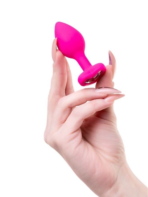 Censan Diamond Heart Anal Plug Pembe 7 cm 18 g