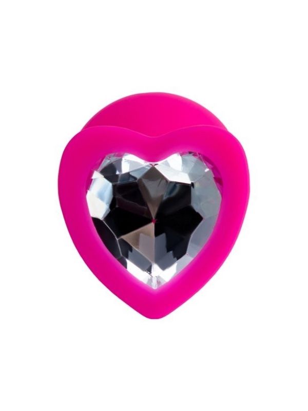 Censan Diamond Heart Anal Plug Pembe 8 cm