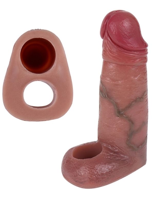 Censan Dolgulu Testis Geçmeli Penis Kılıfı Model no: S8101