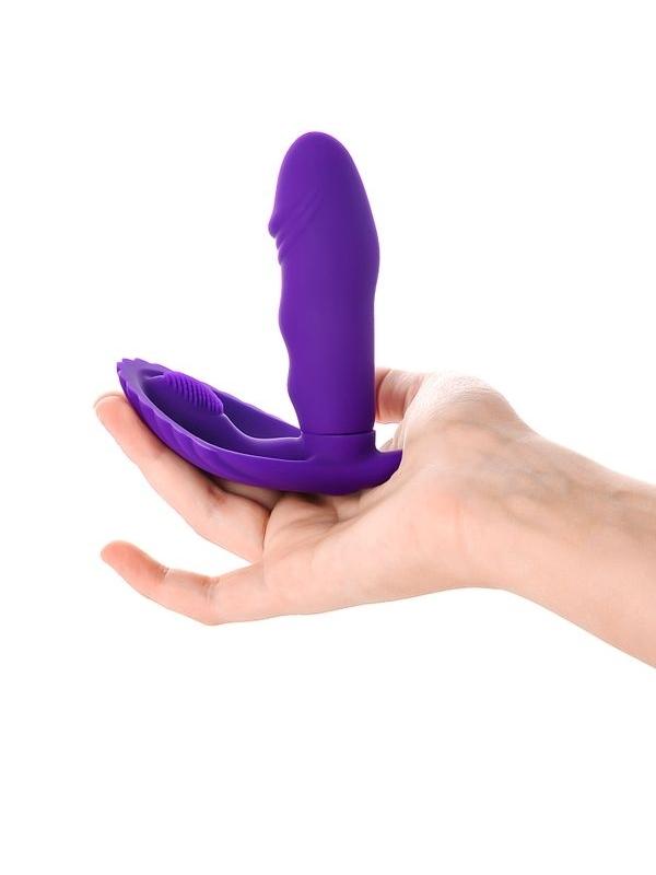 Censan Fash Klitoral Uyarıcılı Vibratör  mor 12 cm