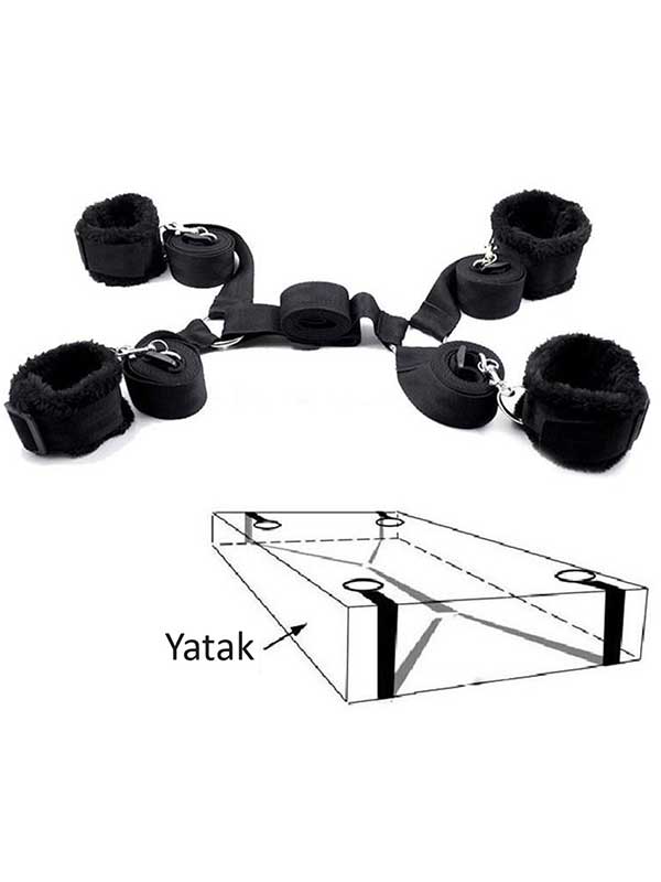 Censan Fetiş Fantezi Yatak Kelepçe Seti