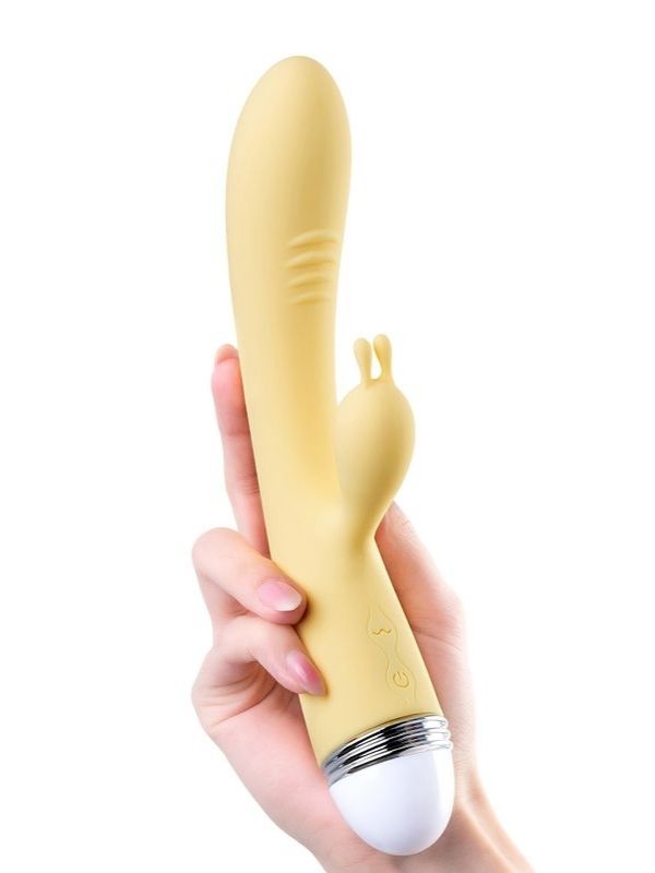 Censan Flovetta Aster Klitoral Uyarıcı Vibratör Silikon Sarı 22 cm