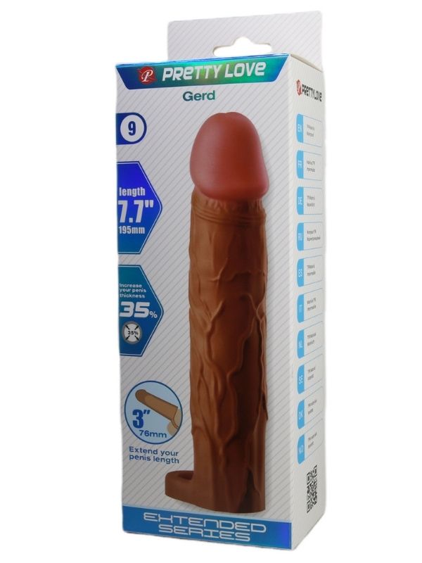 Censan Gerd Gerçek Hissiyatlı Uzatıcı Penis Kılıfı Brown