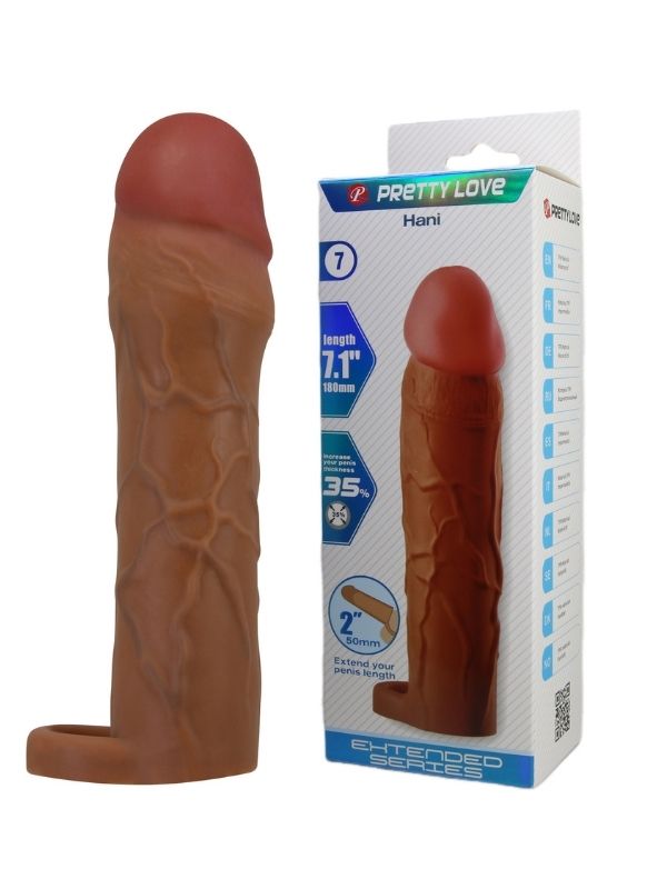Censan Hani Gerçek Hissiyatlı Uzatıcı Penis Kılıfı Brown