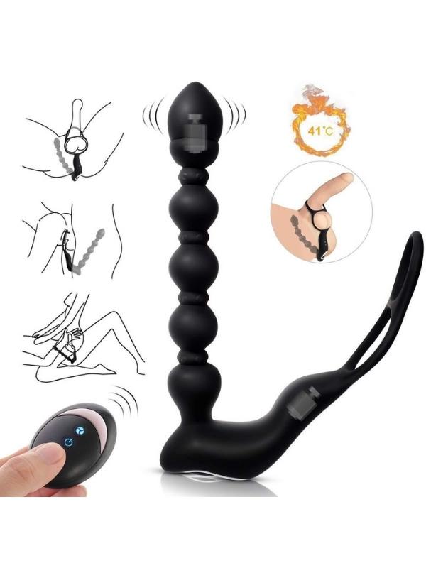 Censan Isıtmalı Penis Halkalı Anal Prostat Vibratör