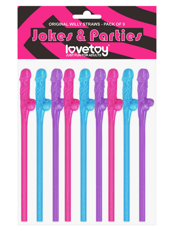 Censan Jokes &amp; Parties Original Willy Straws – Pack of 9 Dildo Pipet