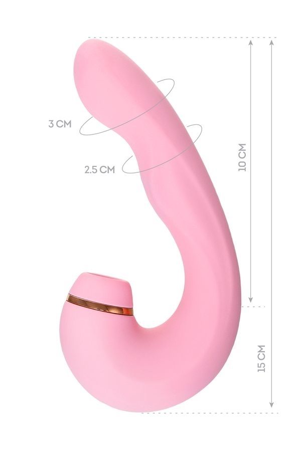 Censan Jos Juna Vakum ve Titreşimli 15cm Pembe Vibratör