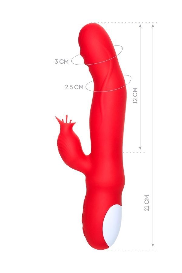 Censan Jos Redli 21cm Kırmızı Klitoral Uyarıcılı Vibratör