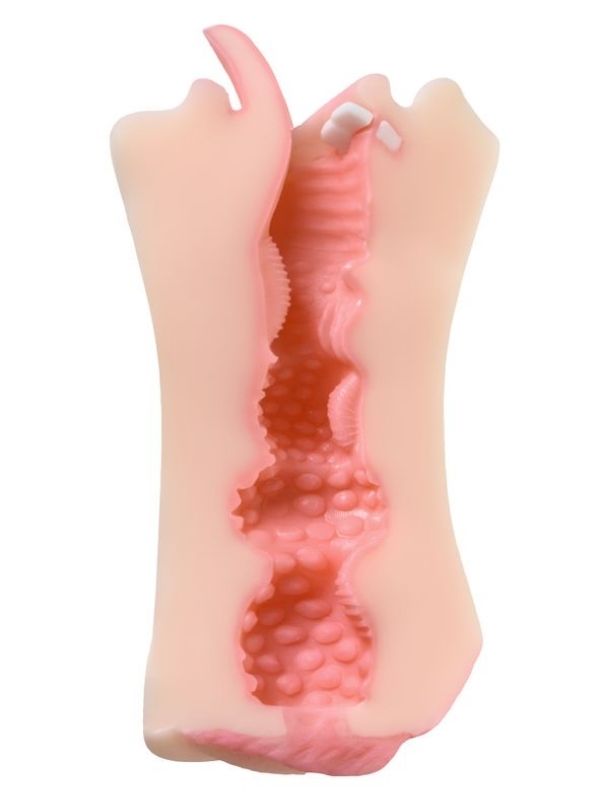 Censan Juicy Pussy Masturbator Realistik Fruity Tongu, Ağız ve Vajina TPE Ten 19 cm
