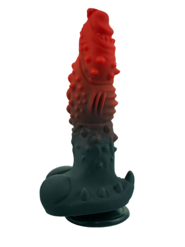 Censan Kırmızı Siyah Canavar Dildo Model 1