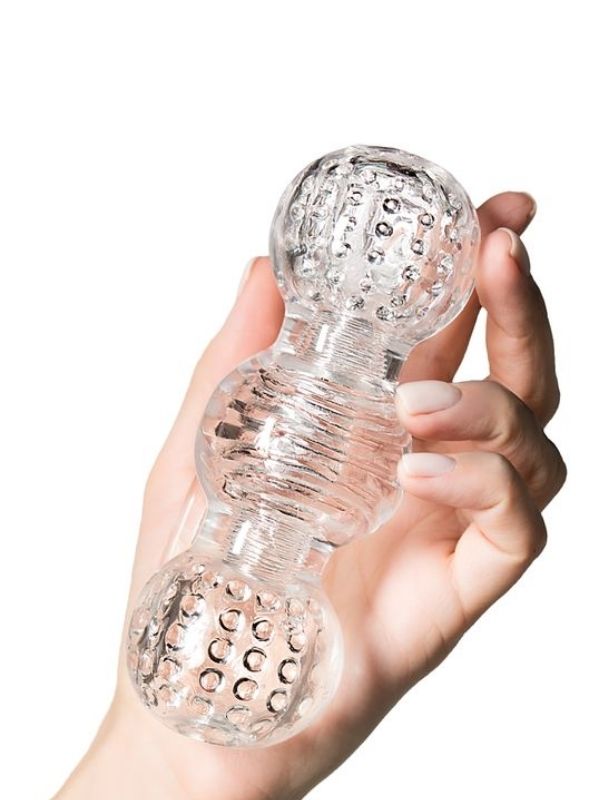 Censan Lingam Masturbator Rashmi, TPE, Şeffaf, 15,5 cm