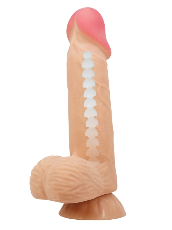 Censan Lisle 8.1 İnç Kıkırdak Yapılı Gerçek Deri Yapılı Dildo