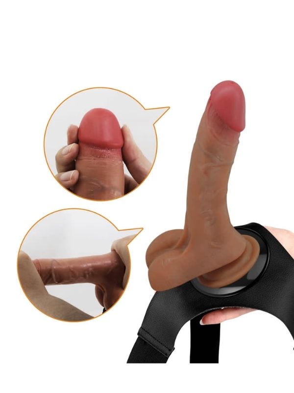 Censan Oher Fışkırtmalı &amp; Titreşimli Belden Bağlamalı Dildo Vibratör