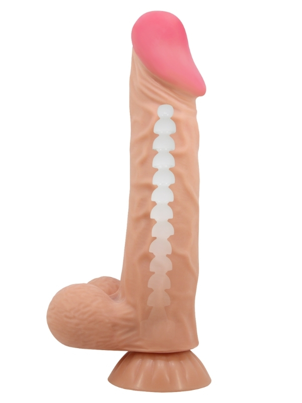 Censan Ortan 9.4 İnç Kıkırdak Yapılı Gerçek Deri Yapılı Dildo