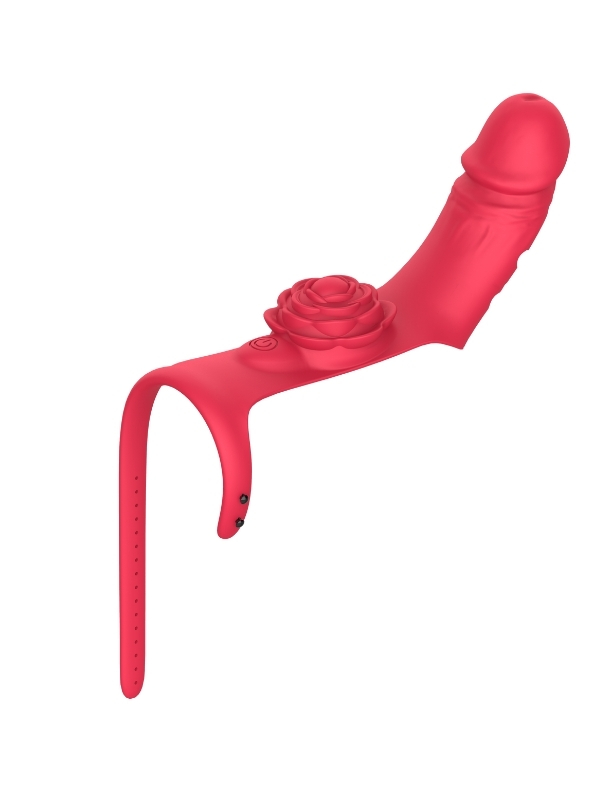 Censan Parmak takılabilir fiziksel dildo + Gül Titreşimli 2&amp;#39;si 1 arada yeni tasarım parmak vibratörü