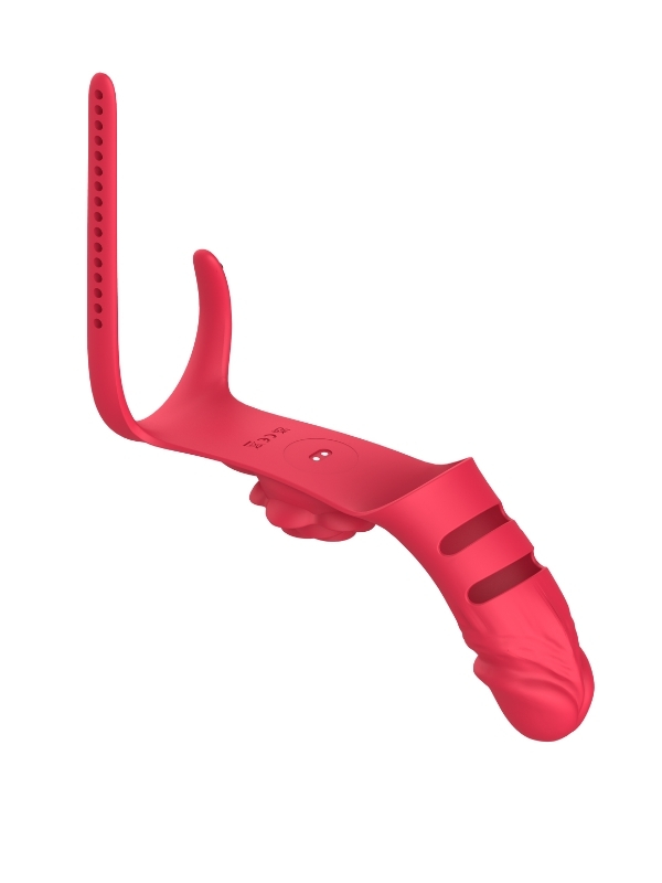Censan Parmak takılabilir fiziksel dildo + Gül Titreşimli 2&amp;#39;si 1 arada yeni tasarım parmak vibratörü
