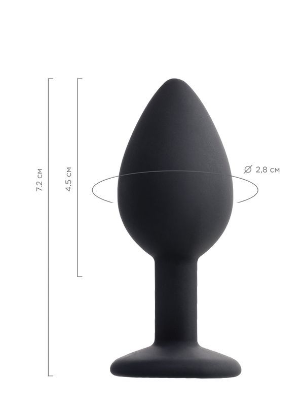 Censan POPO Norma Anal Plug silikon siyah 7,2 cm 25 gr