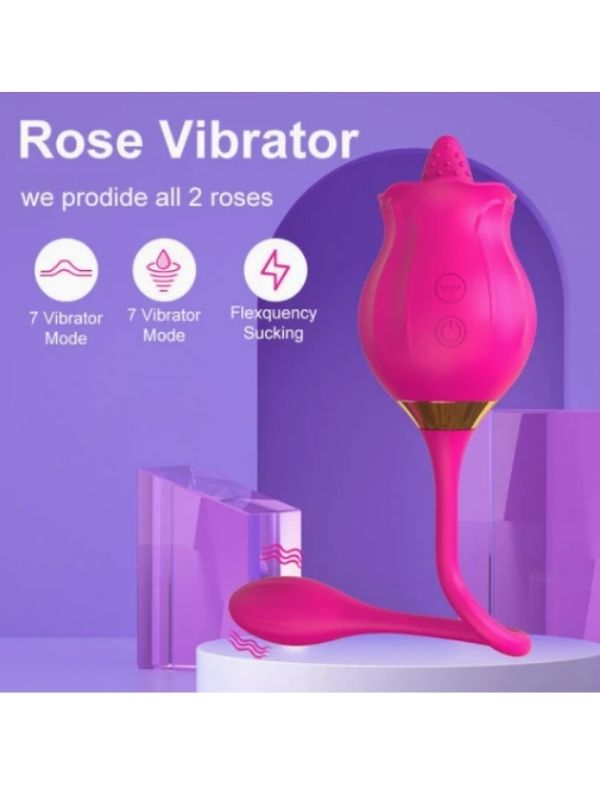 Censan Rose 2'si 1 Arada Dilli Gül Vibratör