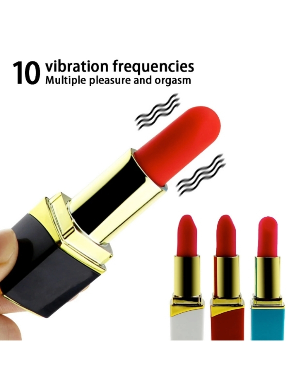 Censan Ruj Şeklinde Mini Vibratör – 10 Mod, Şarjlı, Gizli Tasarım, Güçlü Titreşim