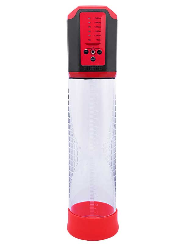 Censan Şarjlı LCD Göstergeli Otomatik Penis Pompası - Kırmızı