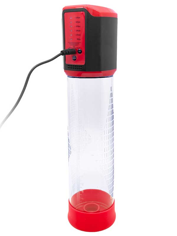 Censan Şarjlı LCD Göstergeli Otomatik Penis Pompası - Kırmızı