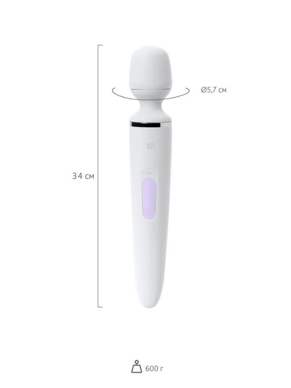 Censan Satisfyer Wand-er Woman Beyaz Vibratör 34cm