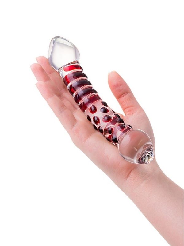 Censan Sexus Çift Taraflı Cam Dildo 21 cm