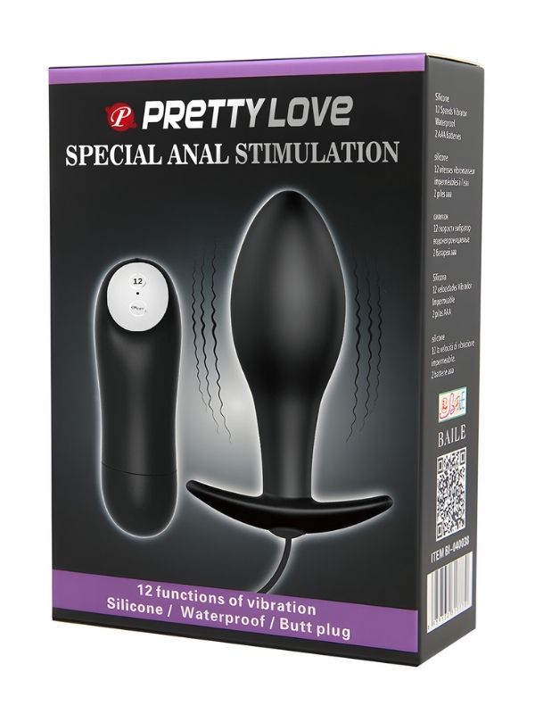 Censan Special Anal Stimulation 12 Fonksiyon Kumandalı Titreşimli Anal Plug Tıkaç