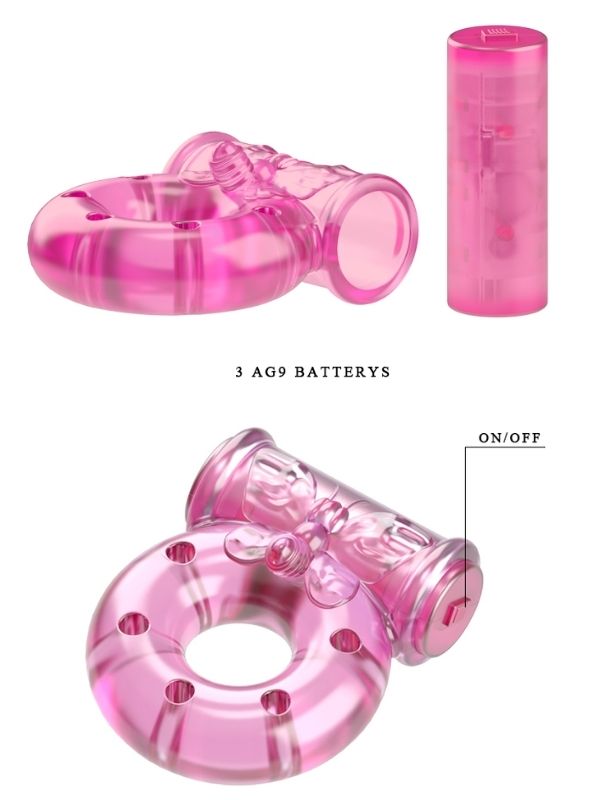 Censan Titreşimli Penis Halkası Pink Lovers