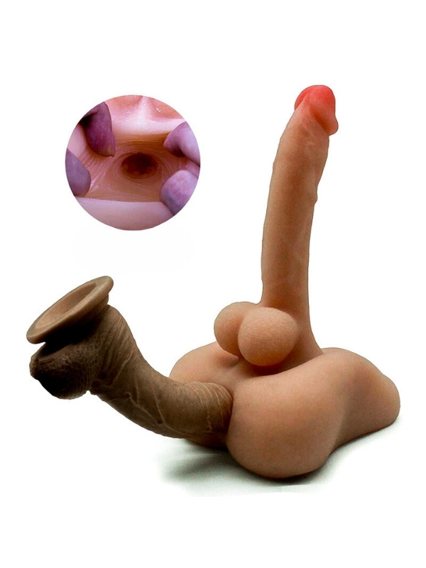 Censan Ultra Gerçekçi Büyük Penisli Anal ve Dildo Özellikli Yarım Vücut Mastürbatör