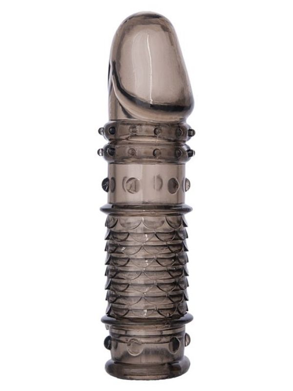 Censan XLover Penis Kılıfı TPE Siyah Şeffaf 13,5 cm