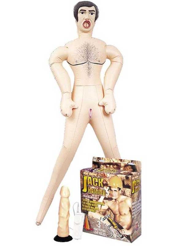 Jack Hammer Titreşimli Penisli Şişme Erkek Bebek