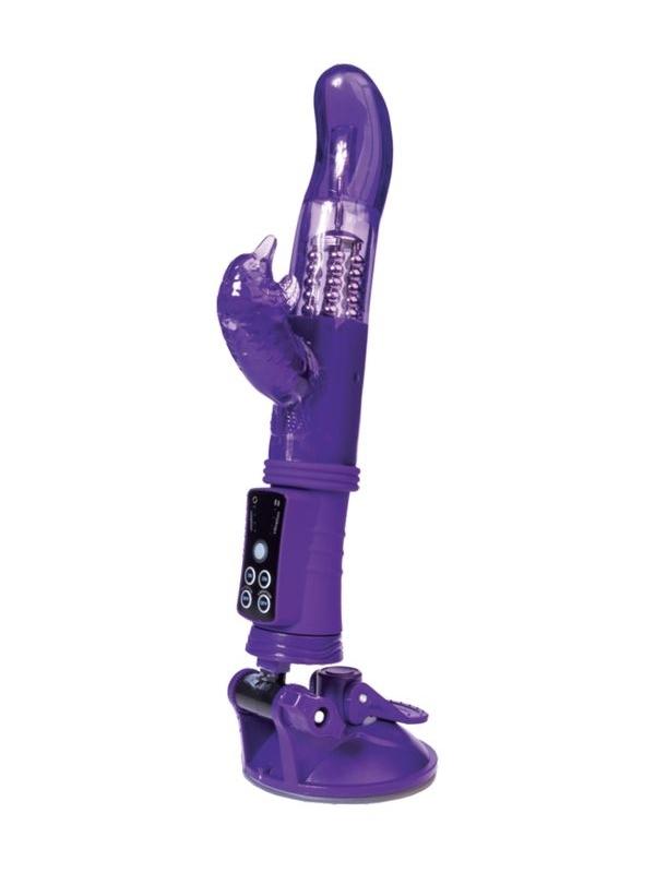 Klitoral Uyarıcı Vibratör TPR Mor 22,5 cm