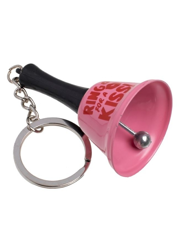Ring for a Kiss Pembe Çan Anahtarlık