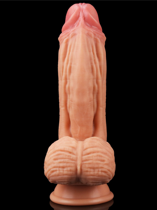 Love Toy 10 İnç Dual layered Platinum Silicone Cock - Flesh