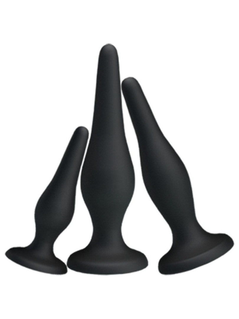 Siyah Silikon Anal Tıkaç Set