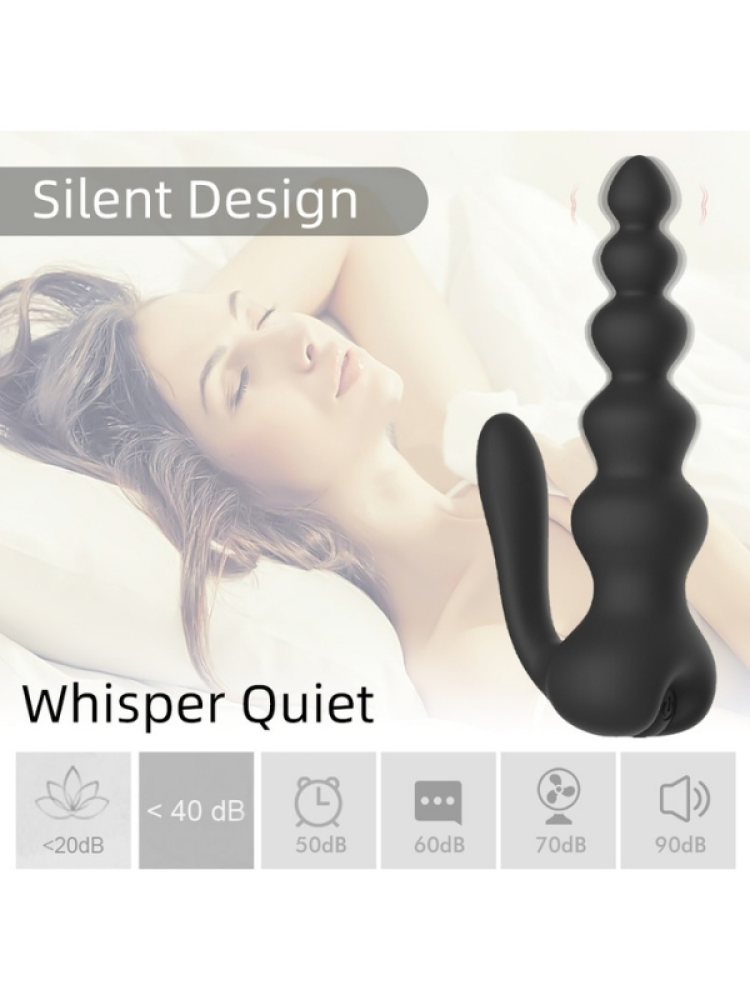 Censan Neue 10 Fonksiyonlu Titreşimli Anal Boncuklu Plug – Kablosuz Kumandalı