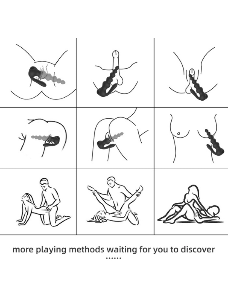 Censan Neue 10 Fonksiyonlu Titreşimli Anal Boncuklu Plug – Kablosuz Kumandalı