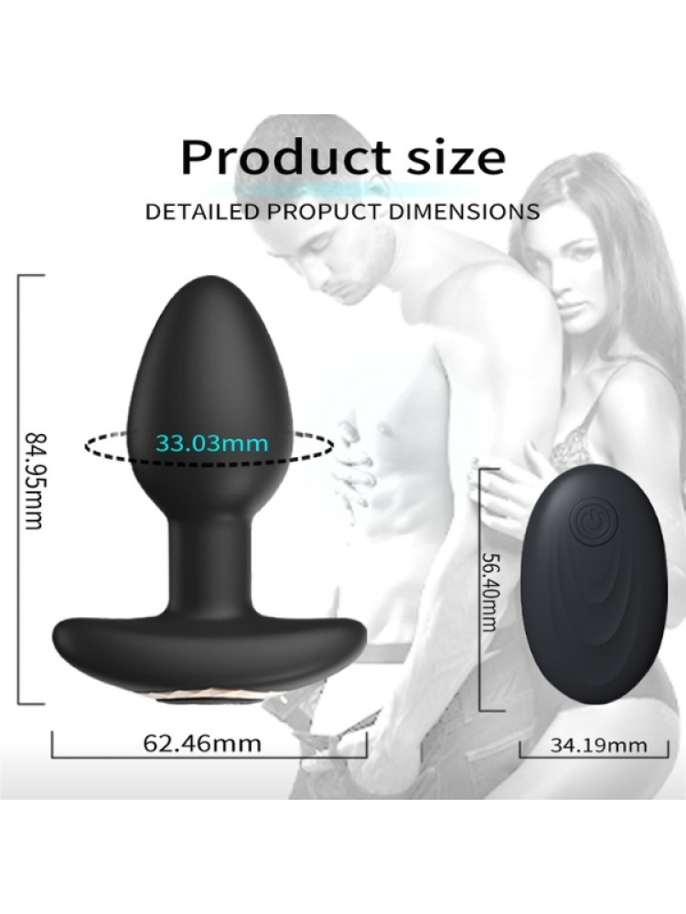 Censan Kablosuz Uzaktan Kumandalı Titreşimli Anal Plug