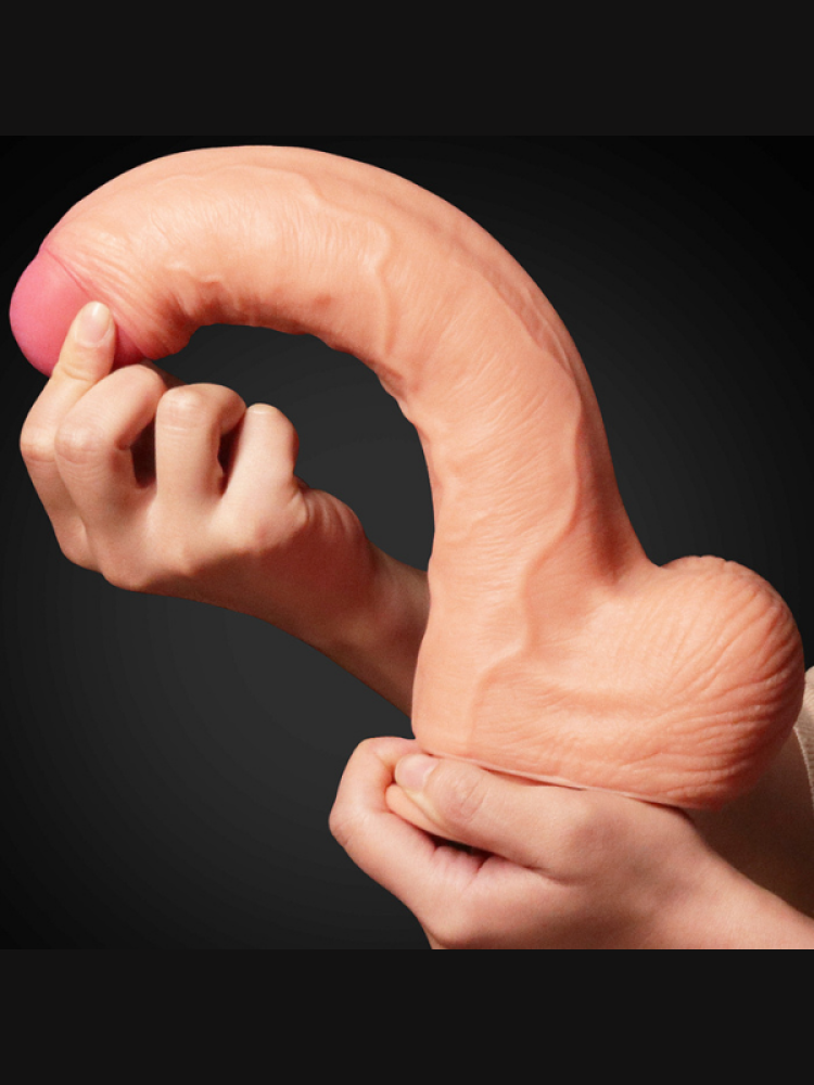 LoveToy 11 İnç Dual Layer Platinum Silicone Cock