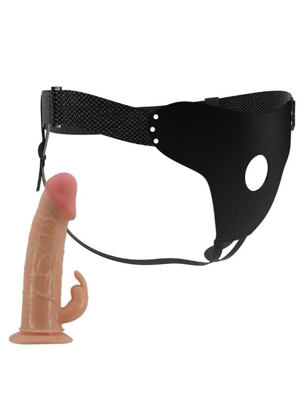 Pretty Love 5cm Dolgulu Realistik İçi Boş Protez Strapon Belden Bağlamalı