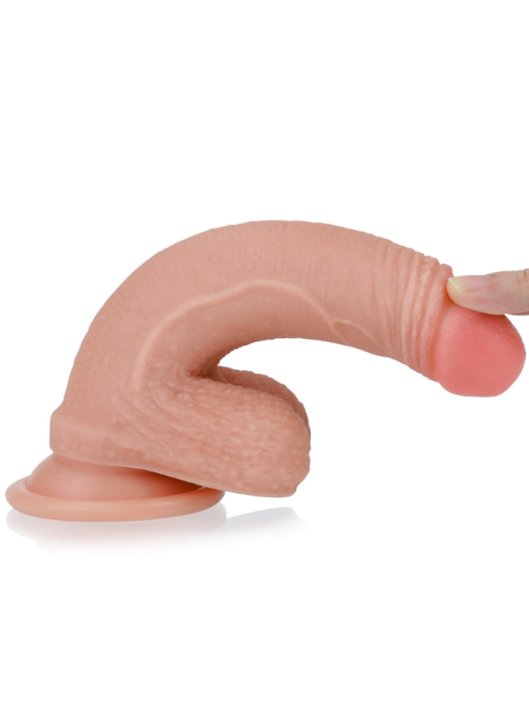 Love Toy 7 İnç Dual layered Platinum Silicone Cock Dildo