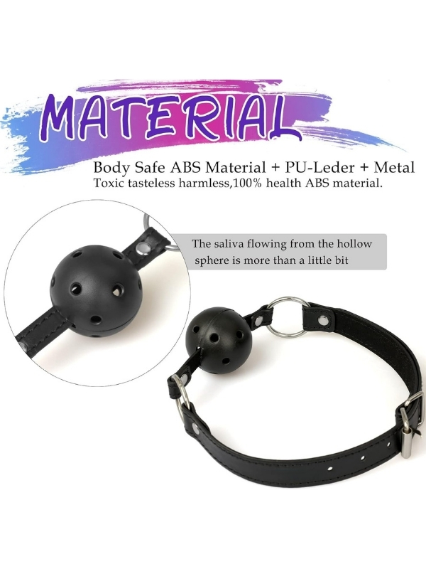 BDSM 4’ü 1 Arada Bondage Seti – Ağızlık, Klipsler ve Anal Plug Zincir